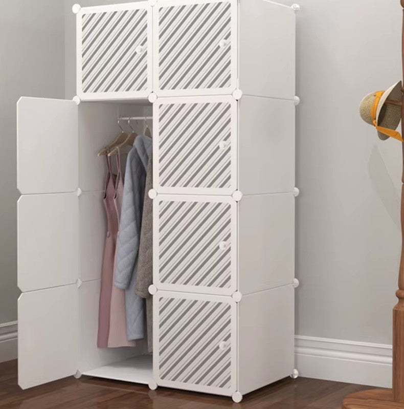 Imagine produs Dulap modular pentru copii, AT PERFORMANCE®, 8 rafturi, Design Modern în Alb și Negru 🖤⚪